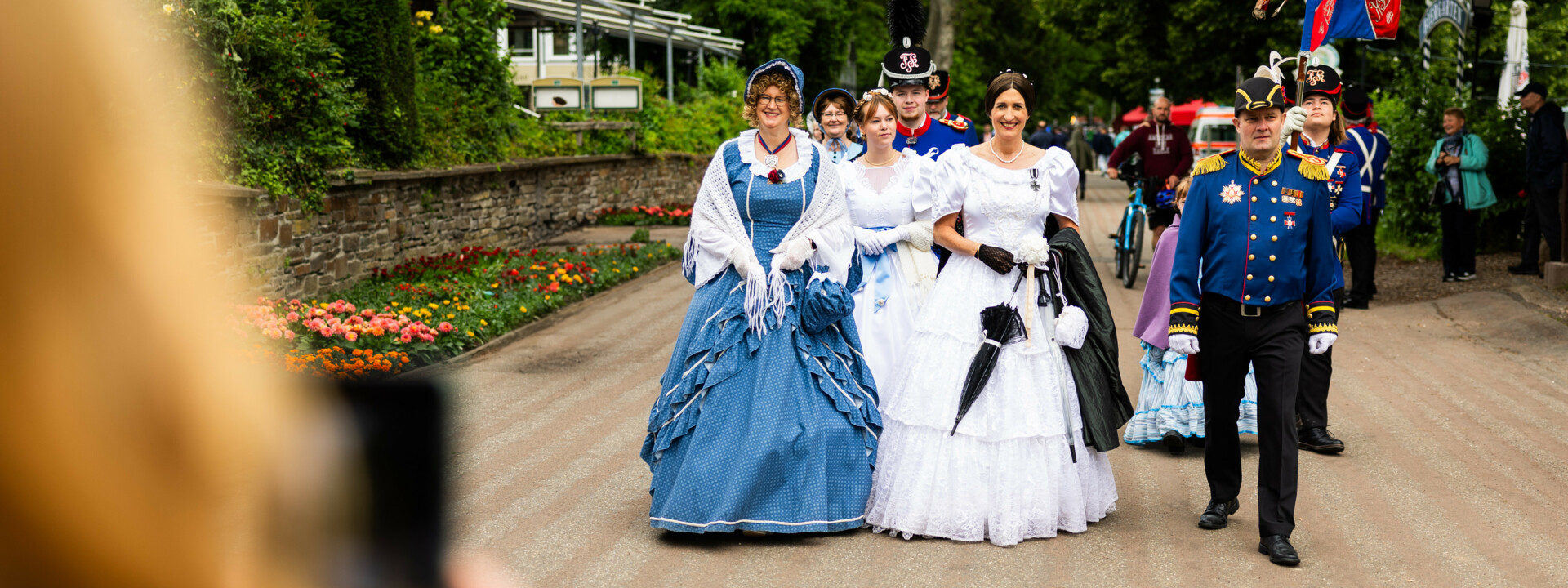 Keizerin Augusta met haar gevolg op het Augusta Festival  © Koblenz-Touristik GmbH, Kai Myller